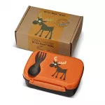 Carl Oscar N'ice Box - Lunch box with cooling element for children - Orange-Moose - 17 x 12.5 x 6.3 cm - Carl Oscar