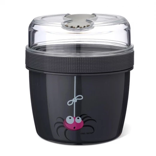Carl Oscar N'ice Cup™ Snack container with cooling element - 0.5 L - Including Cutlery - Black - Carl Oscar - Image 2