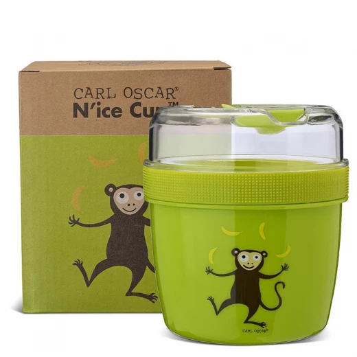 Carl Oscar N'ice Cup™ Snack container with cooling element - 0.5 L - Including Cutlery - Lime Carl Oscar N'ice Cup™ Snack container with cooling element - 0.5 L - Including Cutlery - Lime