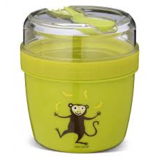 Carl Oscar N'ice Cup™ Snack container with cooling element - 0.5 L - Including Cutlery - Lime - Carl Oscar - Image 2