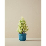 مزهرية على شكل أوراق غصن وزهرة صناعية باللون الأزرق, إنجليش هوم - انجلش هوم