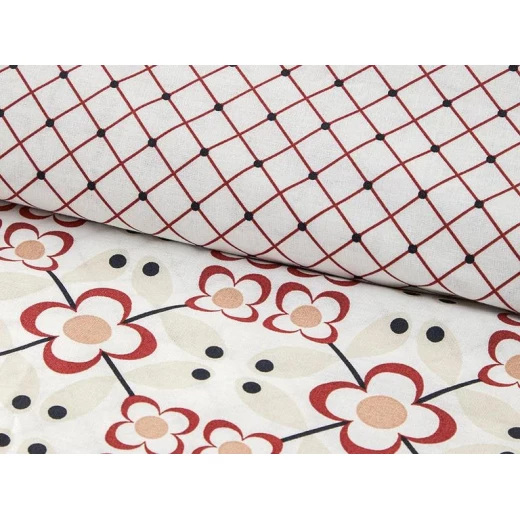 طقم غطاء لحاف قطن مزدوج الحجم 200*220 سم أحمر, إنجليش هوم - انجلش هوم - Image 4
