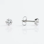 STUDEX Sensitive Princess Cut Stud Earrings, 4mm - Studex