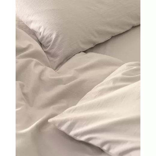 كارلا – طقم غطاء لحاف مزدوج قابل للغسل مع شراشف مطاطية – رمادي  مدام كوكو - مدام كوكو - Image 2