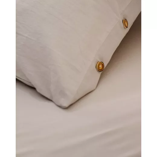 كارلا – طقم غطاء لحاف مزدوج قابل للغسل مع شراشف مطاطية – رمادي  مدام كوكو - مدام كوكو - Image 5