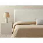 غطاء لحاف قطني خالص لشخصين 200*220 سم بني فاتح  من انجلش هوم - انجلش هوم