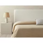 غطاء لحاف مقاس كينج من القطن الخالص مقاس 240*220 سم بني فاتح  من انجلش هوم - انجلش هوم