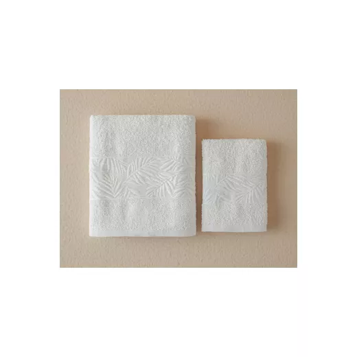 طقم منشفة وجه جاكار قطن من برانش مقاس 50*80+30*45 سم إكرو  من انجلش هوم - انجلش هوم - Image 4