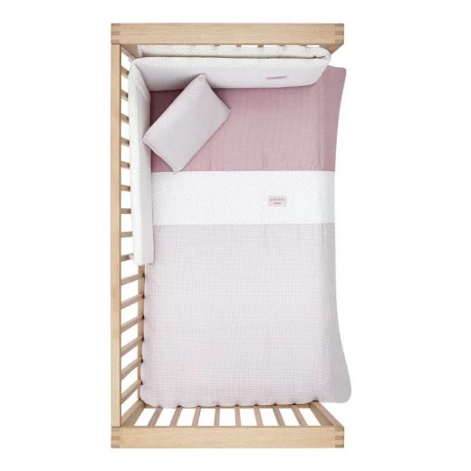 Cambrass Set Bed Duvet Cover 70 Vichy 10, Pink, 110 x 170 x 3 cm - Cambrass - Image 2