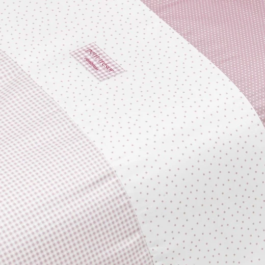 Cambrass Set Bed Duvet Cover 70 Vichy 10, Pink, 110 x 170 x 3 cm - Cambrass - Image 5