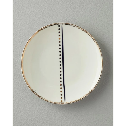 طبق كيك بورسلين عظم تفاصيل حديثة 20 سم أسود من انجلش هوم - انجلش هوم - Image 2