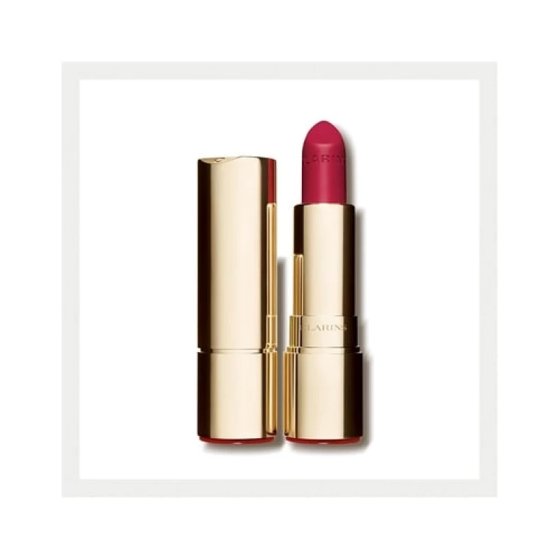Clarins Joli Rouge Lacquer 754 Deep Red Long Lasting Vinyl Finish Lipstick Moisturizing - Clarins