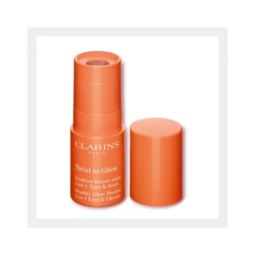 Clarins Twist To Glow Eyes & Cheeks Radiant Pink Powder Makeup Kit Healthy Glow Portable - Clarins - Image 2