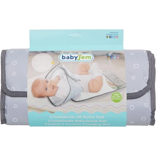 BabyJem 2 Functional Changing Mat Rings ** Grey BabyJem 2 Functional Changing Mat Rings ** Grey