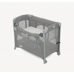 Joie Kubbie Sleep Baby Playard in Foggy Gray: A Portable Playpen for Safe Sleep and Playtime, Suitable from Birth to 3 Years. Includes a Convenient Travel Bag for Easy Portability and Storage. - Joie