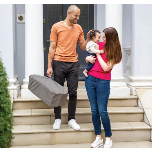 Joie Kubbie Sleep Baby Playard in Foggy Gray: A Portable Playpen for Safe Sleep and Playtime, Suitable from Birth to 3 Years. Includes a Convenient Travel Bag for Easy Portability and Storage. - Joie - Image 3
