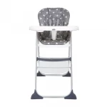 Joie Mimzy Snacker High Chair in Logan: A Foldable, Reclining, and Compact Highchair for Babies. Designed for Easy Feeding and Convenient Storage, this High Chair Offers Comfort and Practicality. - Joie