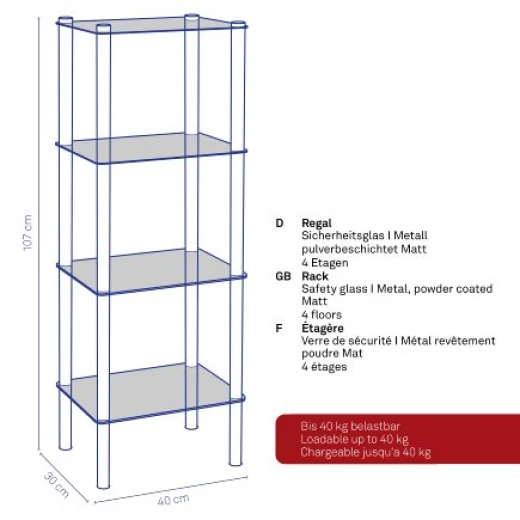 Kela Rack Lars 3 Shelves Black - Kela - Image 2