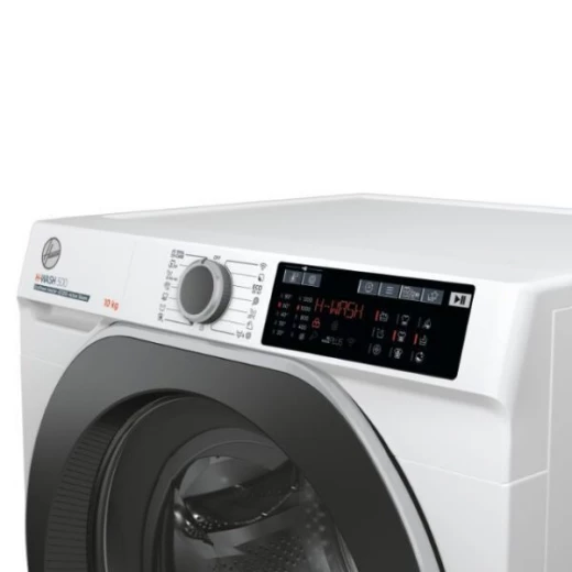 غسالة ملابس هوفر 10 كجم، 1200 دورة/دقيقة، 15 برنامج، إنفرتر HW 210AMBS/1-S، أبيض – سعة كبيرة، موفرة للطاقة، غسيل لطيف على الملابس، تشغيل هادئ، تصميم حديث وأنيق - هوفر - Image 2