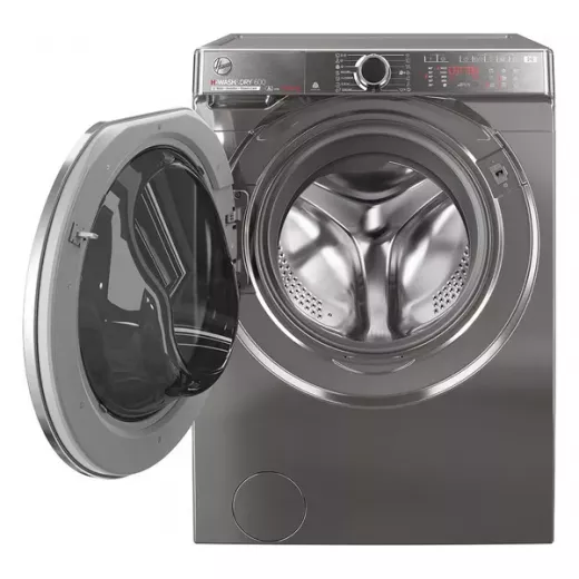 غسالة ومجفف هوفر Wash 600 – سعة 10 كجم – مزودة بالواي فاي – لون جرافيت – موديل H6DPB6106BCR8-80 – تصميم عملي يجمع بين الغسل والتجفيف بكفاءة عالية مع التحكم الذكي عن بُعد عبر التطبيق - هوفر - Image 2