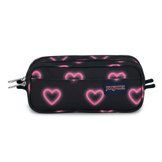 Lapicero Jansport Large Accessory Pouch Happy Hearts Black Lapicero Jansport Large Accessory Pouch Happy Hearts Black