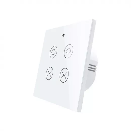 Moes Smart 2 Gang Double Curtain Blind Touch Switch Single Pole Neutral Wire Required EU Version Moes Smart 2 Gang Double Curtain Blind Touch Switch Single Pole Neutral Wire Required EU Version