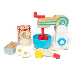 Melissa & Doug Wooden Make-A-Cake Mixer Set (11 Pieces)