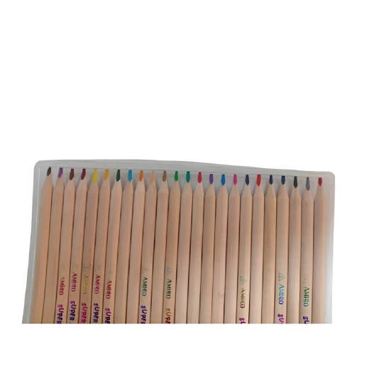 Acrylic 24 Jumbo Color Pencil Natural WOOD - Acrylic - Image 2