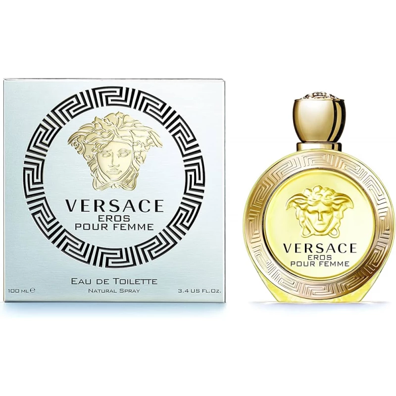 عطر إيروس بور فيم 50 مل للنساء, عطر زهري حمضي برائحة الليمون والياسمين والمسك, أنيق وثابت من فيرساتشي - فيرساتشي