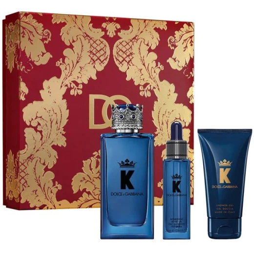 دولتشي اند غابانا K EDP100 مل + زيت اللحية 25 مل + جل 50 مل XM23 دولتشي اند غابانا K EDP100 مل + زيت اللحية 25 مل + جل 50 مل XM23
