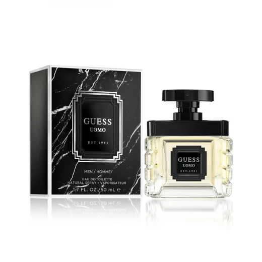 Guess Uomo Eau de Toilette 50ml: Woody Amber Fougere Fragrance for Men Perfume Gift Guess Uomo Eau de Toilette 50ml: Woody Amber Fougere Fragrance for Men Perfume Gift