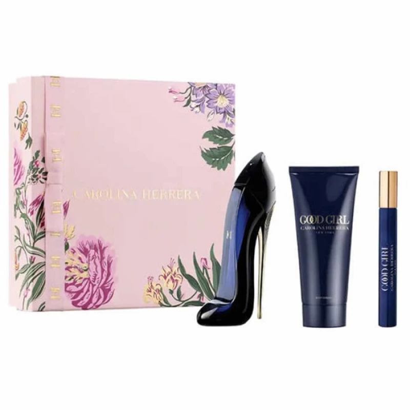 مجموعة هدايا للنساء مكونة من عطر أو دو بارفان 80 مل + عطر 10 مل + لوشن للجسم 100 مل من جود جيرل - جود جيرل