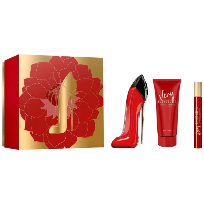 مجموعة هدية للسيدات مكونة من عطر EDP 80 مل + عطر 10 مل + لوشن للجسم 100 مل من فيري جود جيرل - جود جيرل