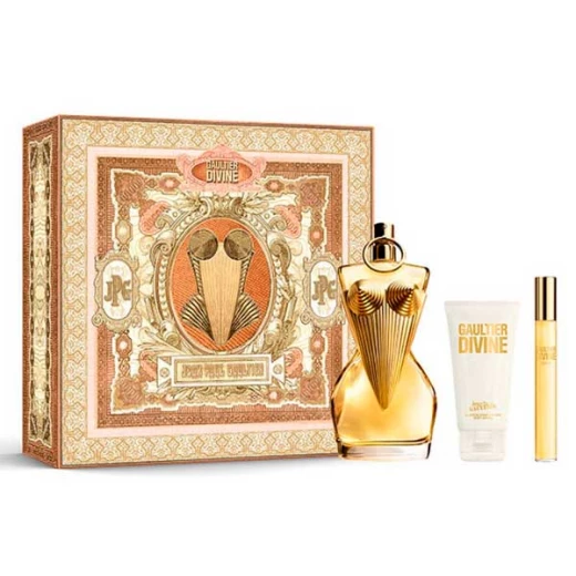مجموعة هدايا عطر جان بول غوتييه ديفاين للنساء عطر فاخر 100 مل مع لوشن للجسم ورذاذ للسفر مجموعة هدايا عطر جان بول غوتييه ديفاين للنساء عطر فاخر 100 مل مع لوشن للجسم ورذاذ للسفر