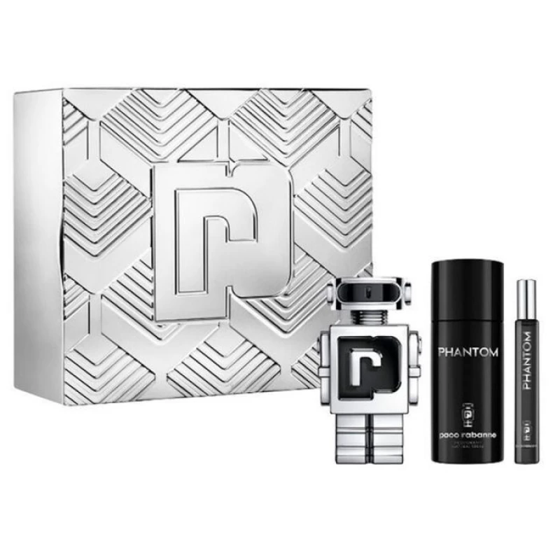 Paco rabanne Phantom EDT 100ML + EDT 10ML + Deodorant Spray 150ML Gift Set For Men - Paco Rabanne