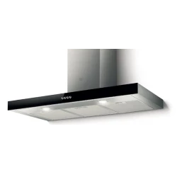 Elba Wall Cooker Hood 90 cm Black Glass And Airflow Max Speed 800 M³/H Stainless Steel Motor: Power800 M³/H
