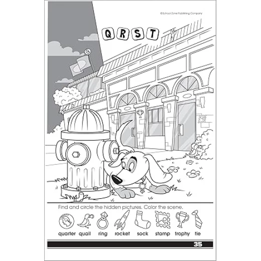 School Zone - كتاب تدريبات تعلم الحروف الأبجدية - للأعمار من 4 إلى 6 سنوات، مرحلة ما قبل المدرسة، رياض الأطفال، أصوات الحروف، الحروف الكبيرة والصغيرة، التتبع، والمزيد (سلسلة كتب School Zone Little Get Ready!™) - Image 4