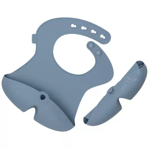 Bbox - Foldable Silicone Bib - Lullaby Blue Bbox - Foldable Silicone Bib - Lullaby Blue