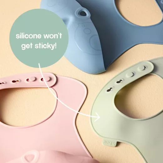 Bbox - Foldable Silicone Bib - Lullaby Blue - B.Box - Image 3