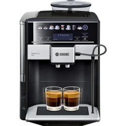 ماكينة القهوة الأوتوماتيكية بوش TIS65429RW Verocup 300، مصنوعة من الفولاذ المقاوم للصدأ/أسود