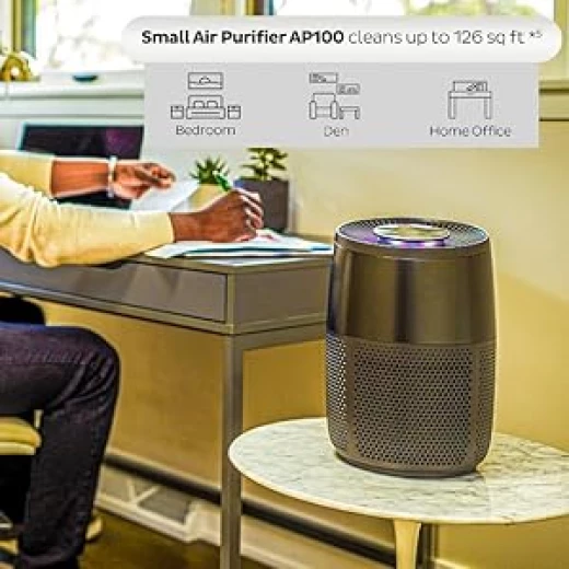فلتر استبدال فوري لجهاز تنقية الهواء AP 100 HEPA - يحتفظ بفراء الحيوانات الأليفة، يقضي على 99.9% من الغبار، الدخان، الروائح الكريهة، للمكتب، المنزل - انستانت - Image 3