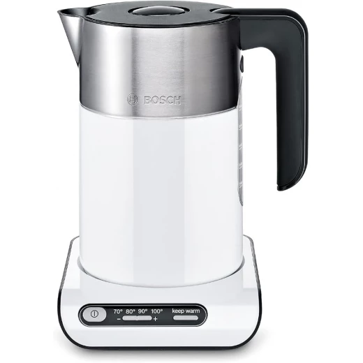 Bosch Wireless Kettle, Automatic Shut-Off, Overheating Protection, Temperature Selection, Keep Warm Function, 1.5 L, 2400 W, Anthracite/White Bosch Wireless Kettle, Automatic Shut-Off, Overheating Protection, Temperature Selection, Keep Warm Function, 1.5 L, 2400 W, Anthracite/White