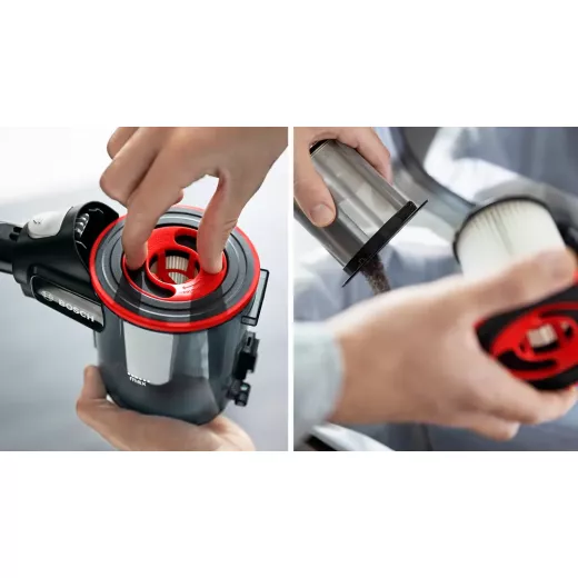 Bosch Unlimited 7 Rechargeable Vacuum Cleaner – Black, TurboSpin Motor, LED Brush, 2 Removable Batteries, 18V Power for ALL System, 10-Year Warranty - BOSCH - Image 2