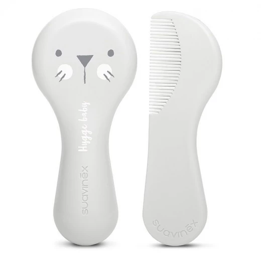 Suavinex Brush-comb Set - ابيض Suavinex Brush-comb Set - ابيض