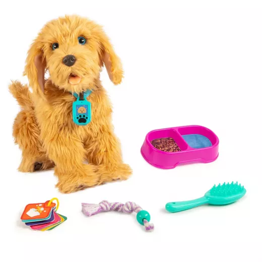 Sky Rocket My Fuzzy Friend Moji Interactive Labradoodle - Plush Interactive Dog Toy for Boys and Girls, Loveable and Lifelike Companion Pet - My Fuzzy Friends - Image 2