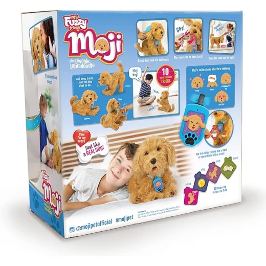 Sky Rocket My Fuzzy Friend Moji Interactive Labradoodle - Plush Interactive Dog Toy for Boys and Girls, Loveable and Lifelike Companion Pet - My Fuzzy Friends - Image 6