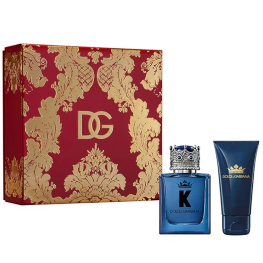 مجموعة هدايا دولتشي آند غابانا كينج للرجال عطر حمضيات توابل خشبية مجموعة العناية بالبشرة 50 مل
