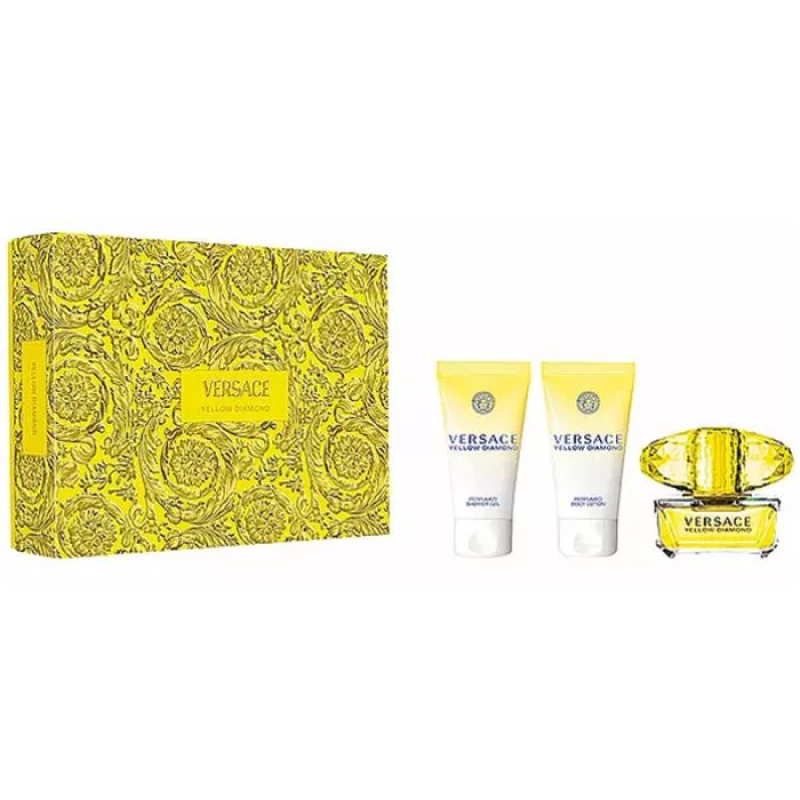 طقم  يلو دايموند (ماء عطر 50 مل + لوشن للجسم 50 مل + جل استحمام 50 مل) من  فيرساتشي - فيرساتشي