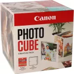 Canon Photo Cube Creative Pack - PP-201 5x5” Photo Paper Plus Glossy II (40 Sheets) + Photo Frame - Compatible with Canon PIXMA Printers - Canon