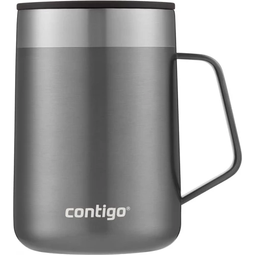 Contigo Streeterville Desk Mug, insulated coffee mug with stainless steel handle, coffee to go mug with lid, keeps coffee and tea ideal for office & home, 410 ml Contigo Streeterville Desk Mug, insulated coffee mug with stainless steel handle, coffee to go mug with lid, keeps coffee and tea ideal for office & home, 410 ml